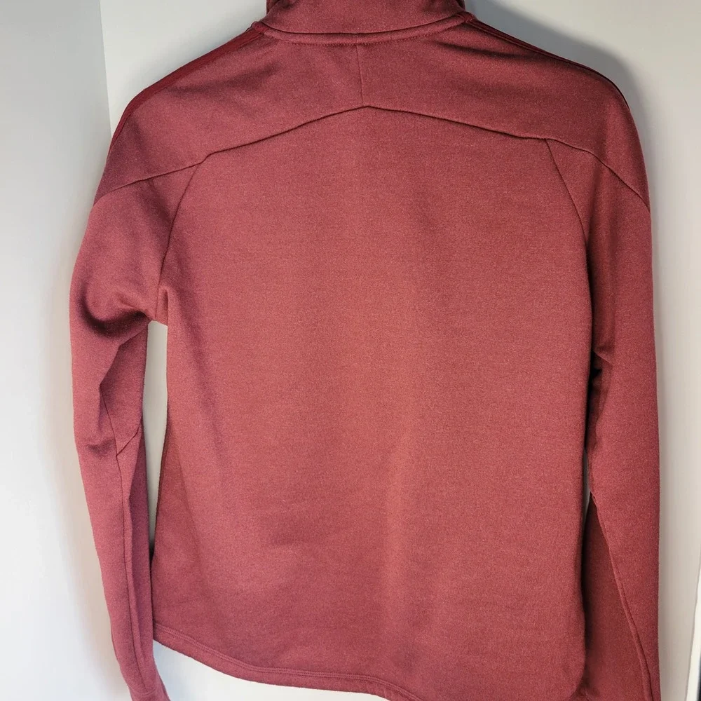 Adidas Climawarm Quarter Zip Pullover Maroon Fleece Lined Jacket Mens Large